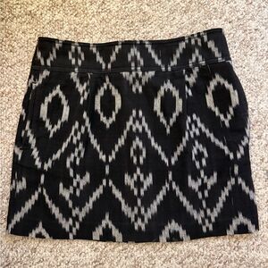 Juicy Couture Black and Gray Ikat Mini Skirt - Size 4